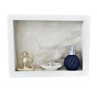 Imagem de Nicho Para Banheiro de Sobrepor em Porcelanato Acabamento de Alumínio 