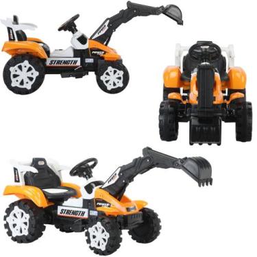 Imagem de Mini Escavadeira Elétrica Infantil 6V Brinquedo com Pá Funcional e Rod