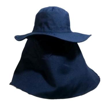 Imagem de Chapéu Australiano com Proteção De Nuca - Suporte Gpf, UN, Azul, Marin