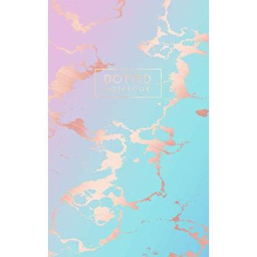 Imagem de Dotted Notebook: Radiant Blue and Pink Marble and Faux Rose Gold Dot Grid Notebook - Journal (5 x 8 inches) - 120 Dot Pages