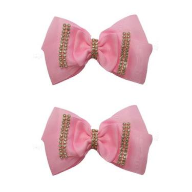 Imagem de Laço  De Luxo Para Cabelo Adulto Elegante 2 UNIDADES-D - POP, Rosa