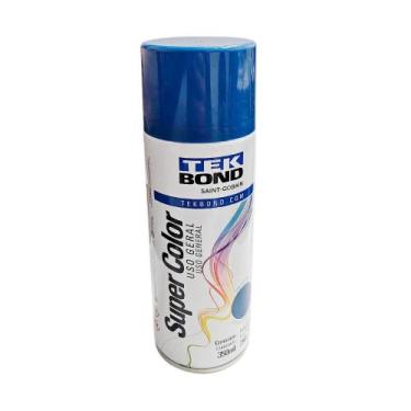 Imagem de Tinta spray azul super color - 6 unidades - Tekbond - TEK BOND