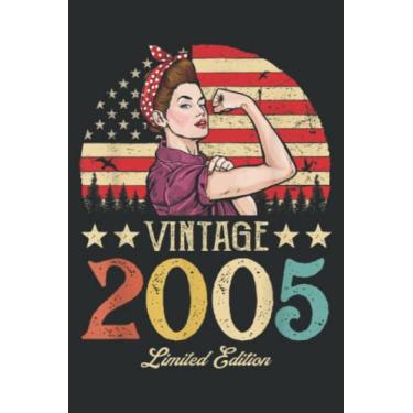 Imagem de Vintage 2005 Limited Edition 2005 17Th Birthday 17 Years Old Meme: FLOWER JOURNAL: 6" x 9", 110 Pages, Lined Writing Notebook, White Lined Paper, ... Memos, Meetings, ... Artists, and Students.