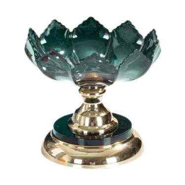 Imagem de Ioensy Bandeja de Frutas com Suporte, Prato para Doces, Tigela para Apresentação, Expositor de Cupcakes Na Cozinha, verde cinza