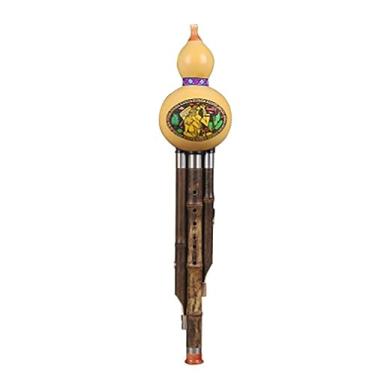 Imagem de Flautas de cucurbitácea étnicas tradicionais Hulusi de bambu roxo para iniciantes instrumento musical para amantes de música
