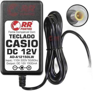 Imagem de Fonte 12V Para Teclado Casio Cdp-120 Cdp-130 Cdp-135 Cdp-220 - Rrfonte