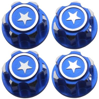 Imagem de Pacote com 4 porcas de roda hexagonal de 17 mm RC da ShareGoo, tampa de montagem antiderrapante à prova de poeira de alumínio para Traxxas X-Maxx Summit E-Revo 1/8 RC Buggy Truck Car