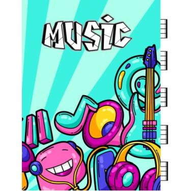 Imagem de Quaderno Pentagramma di Musica per Bambini: 110 pagina per scrivere le tue note in modo semplice e ordinato, 5 Pentagramma per pagina