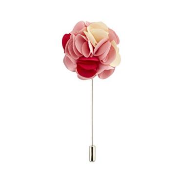Imagem de A N KINGPiiN Broche de lapela para homens Feito à mão rosa vermelho branco ramo de flores broche terno, camisa tachas acessórios masculinos, Metal, Sem Pedra Preciosa