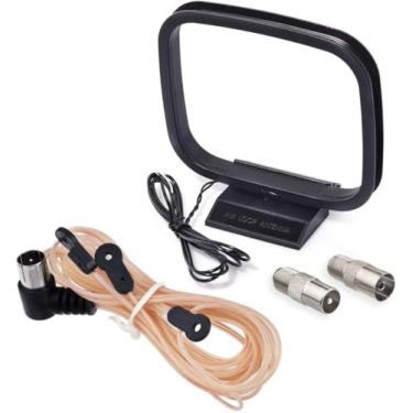Imagem de TECHTOO Antena FM Dipolo FM Antena de Rádio Antena AM Loop para Yamaha Marantz Onkyo Sistema Estéreo Pioneer Rádio Interno Bluetooth Receptor Estéreo Doméstico AV Áudio Vídeo Home Theater Receptor