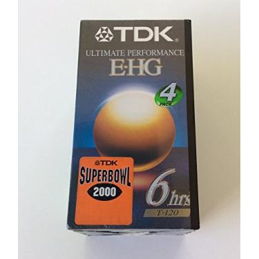 Imagem de TDK T-120 E-HG Fitas VHS Ultimate Performance (pacote com 4)