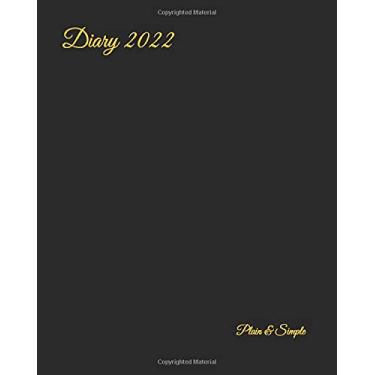 Imagem de Diary 2022: Weekly Planner & Monthly Calendar - Desk Diary, Journal, Black & Gold, Plain Diary, 8x10