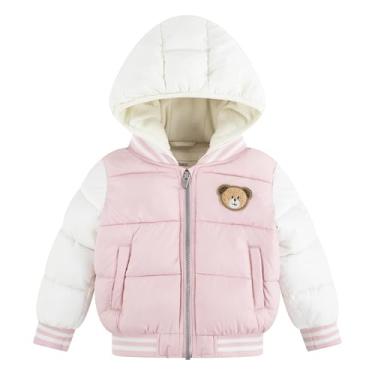 Imagem de HUGGIES Jaqueta acolchoada unissex para bebês, Blush coral, 12 Meses