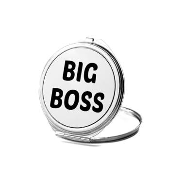 Imagem de SpreadPassion Espelho compacto Big Boss, amante de presente Big Boss, espelho fotográfico Big Boss, espelho de maquiagem de viagem, espelho pequeno de mão, espelho de bolso portátil, ideia de