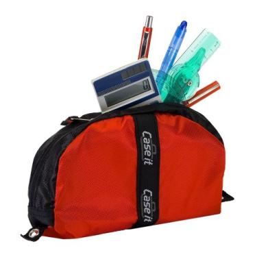 Imagem de Estojo para lápis Case-it com zíper para fichários, vermelho, 23 cm x 28 cm, caneta 05-vermelho