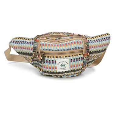 Imagem de Pochete de cânhamo, cintura ajustável e vários bolsos, bolsa de cintura e para todos os fins, multicor, Cinto