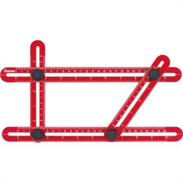 Imagem de Esquadro Movel Plastico Cortag Ajustavel 25X12Cm 61878
