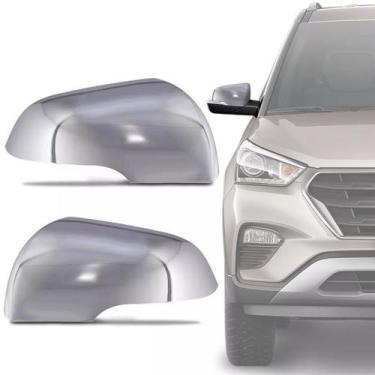 Imagem de Capa de Retrovisor Cromado Hyundai Creta 2017 18 19 20 21 Encaixe Sob 