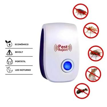 Imagem de Repelente Eletrônico Ultrassônico Espanta Ratos e Insetos Bivolt 110/2