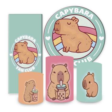 Imagem de Kit Portal, Painel Redondo, Trio de Cilindros, Capivara, Painel Sublim