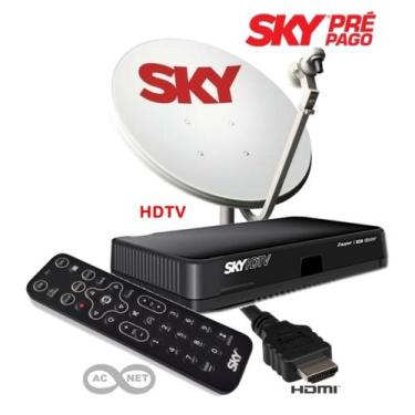 Imagem de Sky Pre Pago Flex  - Kit Completo HD 60 cm