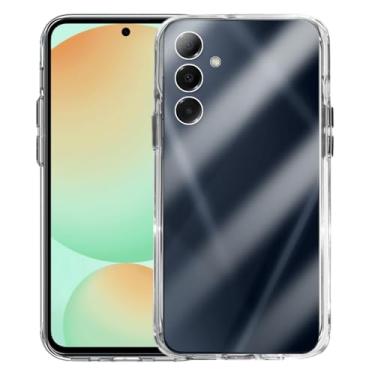 Imagem de Capa Capinha Clear Case Space Compatível Samsung Galaxy S24 FE Rígida Anti Amarelamento Resistente