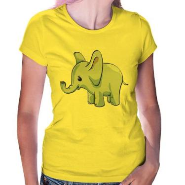 Imagem de Baby Look Elefante Bebê - Foca na Moda, Amarelo, GG
