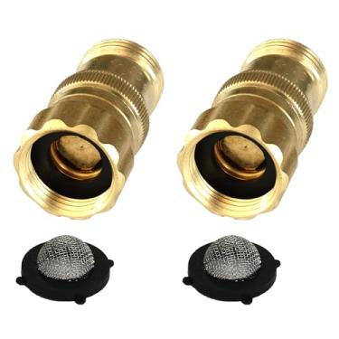 Imagem de Mangueira de irrigação por gotejamento e imersão regulador de pressão de 25 PSI, rosca fêmea de 3/10.2 cm x rosca de mangueira macho de 3/10.2 cm latão sem chumbo (com anéis de vedação regulares e de