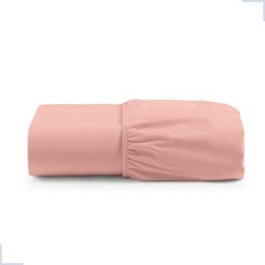 Imagem de Lençol Elástico Avulso Solteiro Casal Queen e King Micropercal 400 Fios (Salmão, Solteiro)