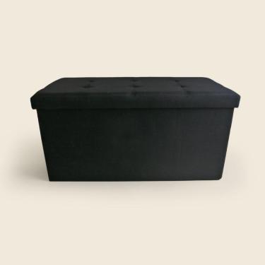 Imagem de Puff Baú Texture G Preto - A\CASA