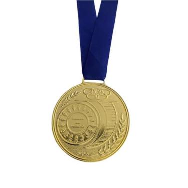 Imagem de Kit 50 Medalhas Honra ao Mérito Ouro Prata Bronze 6cm Aço - CRESPAR, O