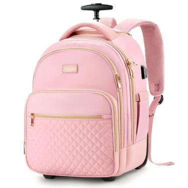 Imagem de Mochila com rodinhas Arcoyard Small de 15,6 polegadas Underseat Pink