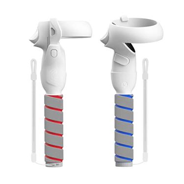 Imagem de ZYBER Handle Attachments for Oculus Quest 2 Controller Accessories, VR Gorilla Tag Long Arms Grips for Meta Quest 2 Beat Saber Golf Club Baseball, Enhance VR Game Experience White