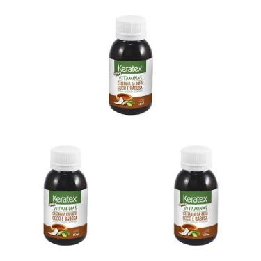 Imagem de Kit 3 Und Óleo Capilar Keratex Bomba De Vitamina Coco E Babosa 60ml - 