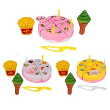 Imagem de Kit Comidinhas Festinha Infantil Doces Brinquedo 9 Peças - Wellmix