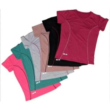 Imagem de Blusa Dry fit Poliamida Corrida Academia, Rosa, Único