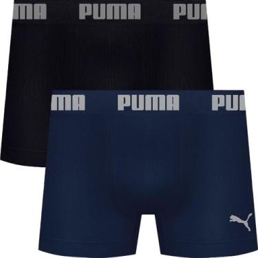 Imagem de Kit com 2 Cuecas Boxer Box Puma Sem Costura em Microfibra com Ajuste P