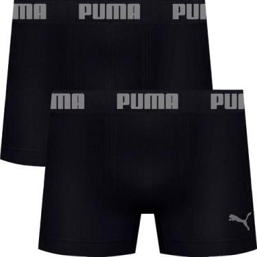 Imagem de Kit com 2 Cuecas Boxer Box Puma Sem Costura em Microfibra com Ajuste P