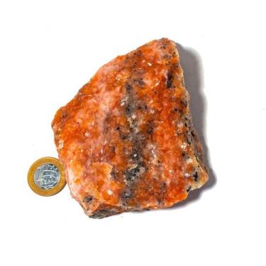Imagem de 01 Calcita Laranja Bruto Esoterismo 700 a 800g 10-15cm TipoA - Cristai