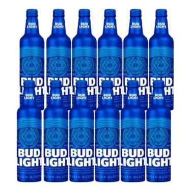 Imagem de Cerveja Bud Light Kit Com 12 Unidades Garrafa Alumínio 473ml