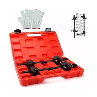 Imagem de FINYQBET Compressor de Mola de Amortecedor Universal,compressor de ar portatil -Compatível com Molas Helicoidais Pequenas e Médias- Inclui Luvas e Caixa de Transporte,para Carros e Motos