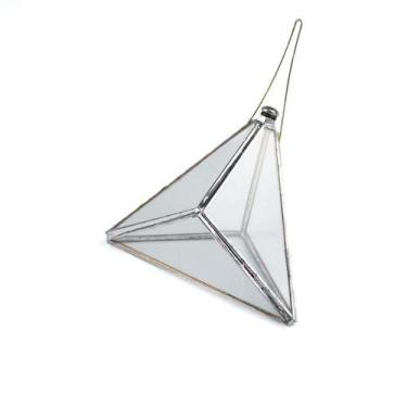 Imagem de Prisma D'água Feng Shui Triangular 11,00 cm Vidro e Metal - Lua Místic