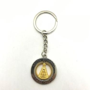 Imagem de Chaveiro Aparecida 10 cm metal níquel - Lua Mística - 100% Original - 