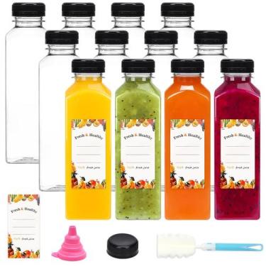 Imagem de Garrafas de suco de plástico Moretoes 480 ml com tampas 128 unidades t