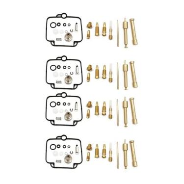 Imagem de Kit de reparo de carburador de motocicleta, peças de junta de agulha flutuante para Suzuki GS500E DR350 DR250S/SE GSX1100 Mikuni BST33 BMW F650 (4 conjuntos)