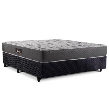 Imagem de Cama Box Casal Herval Black com Espuma Alto Suporte, 64x138x188 cm