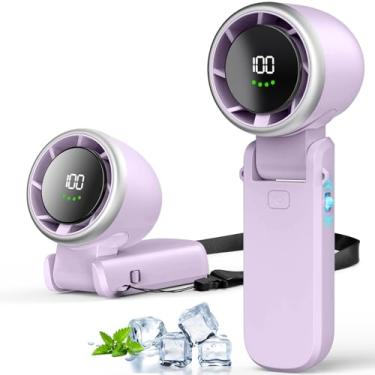 Imagem de Ventilador turbo portátil portátil, ventilador de mão pessoal Stepless 100 Gear Wind recarregável, ventilador portátil de alta velocidade de 5000 mAh com tecnologia Air Turbo, ventiladores de bolso 3