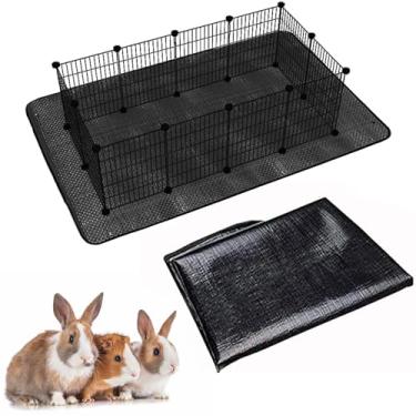 Imagem de Oncpcare Tapete Impermeável Para Cercadinho De Animais De Estimação 59”X39” Forro De Gaiola De Porquinho Da Índia Fundo De Lona Base Reutilizável Para Coelhos, Coelhos, Furões E Outros Animais Peque