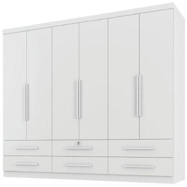 Imagem de Guarda Roupas Casal 6 Portas 6 Gavetas Maximus Zanzini Branco