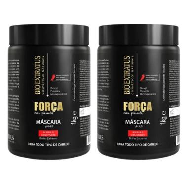 Imagem de Kit C2 Máscara Capilar Força Com Pimenta 1kg  Bio Extratus